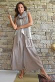 Arbi Gingham Pocket Culotte Pant Hazelnut